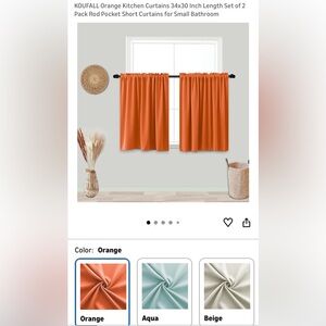 Orange Home Accents Blackout Curtains